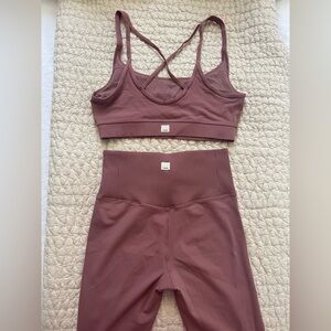 Vuori rose pink workout set - leggings and sports bra